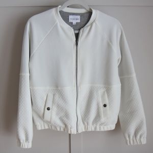 Olive + Oak White Bomber Jacket